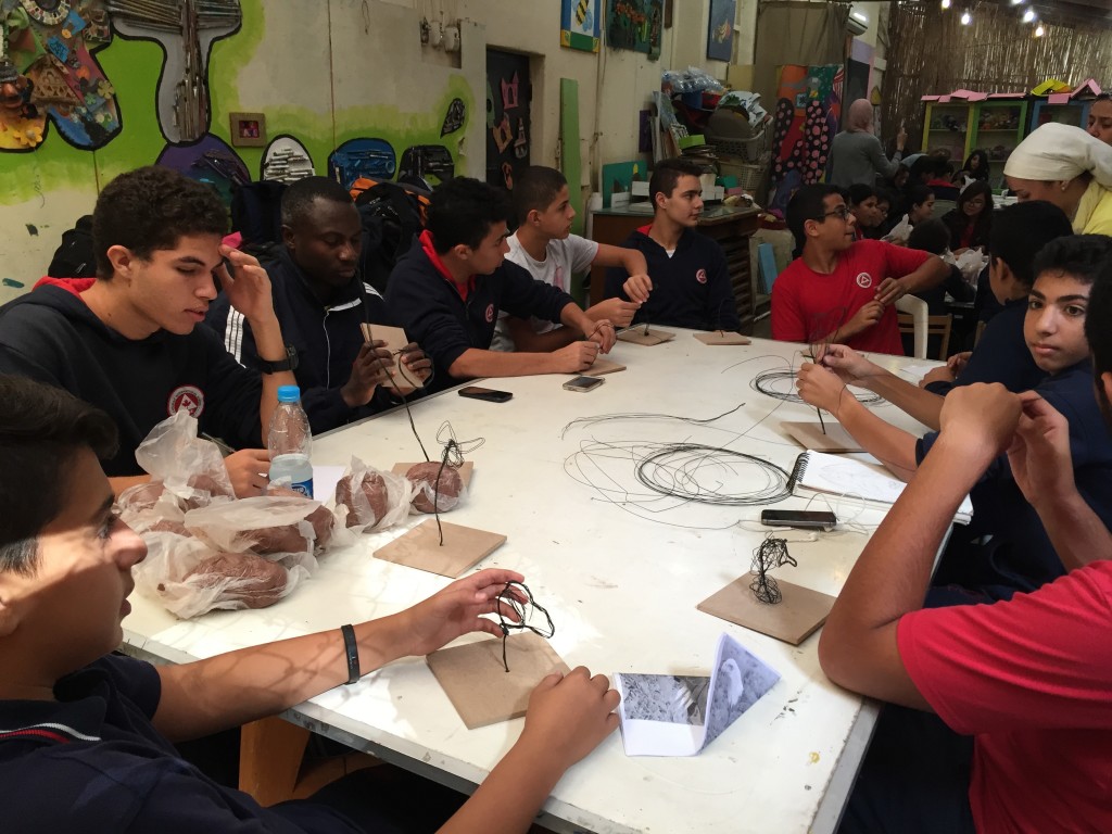 School trip or wire work & sculpture