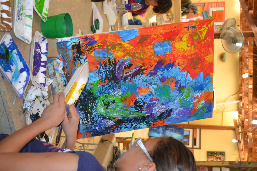 Painting for kids with Rania